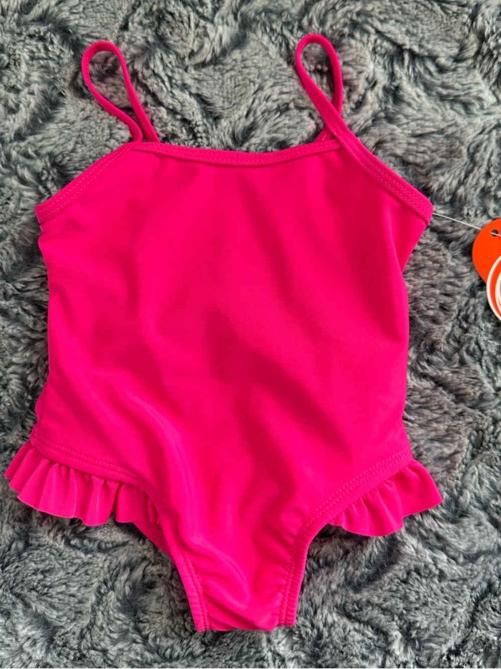 NWTS wonder nation Kids One-Piece Swimsuit in Bright Pink Sz 12 mos.